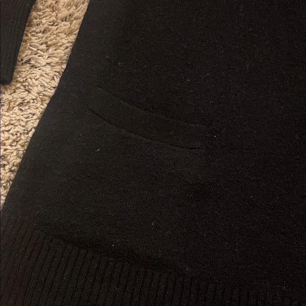J. Crew Elegant Black V-Neck Sweater - Picture 3 of 4